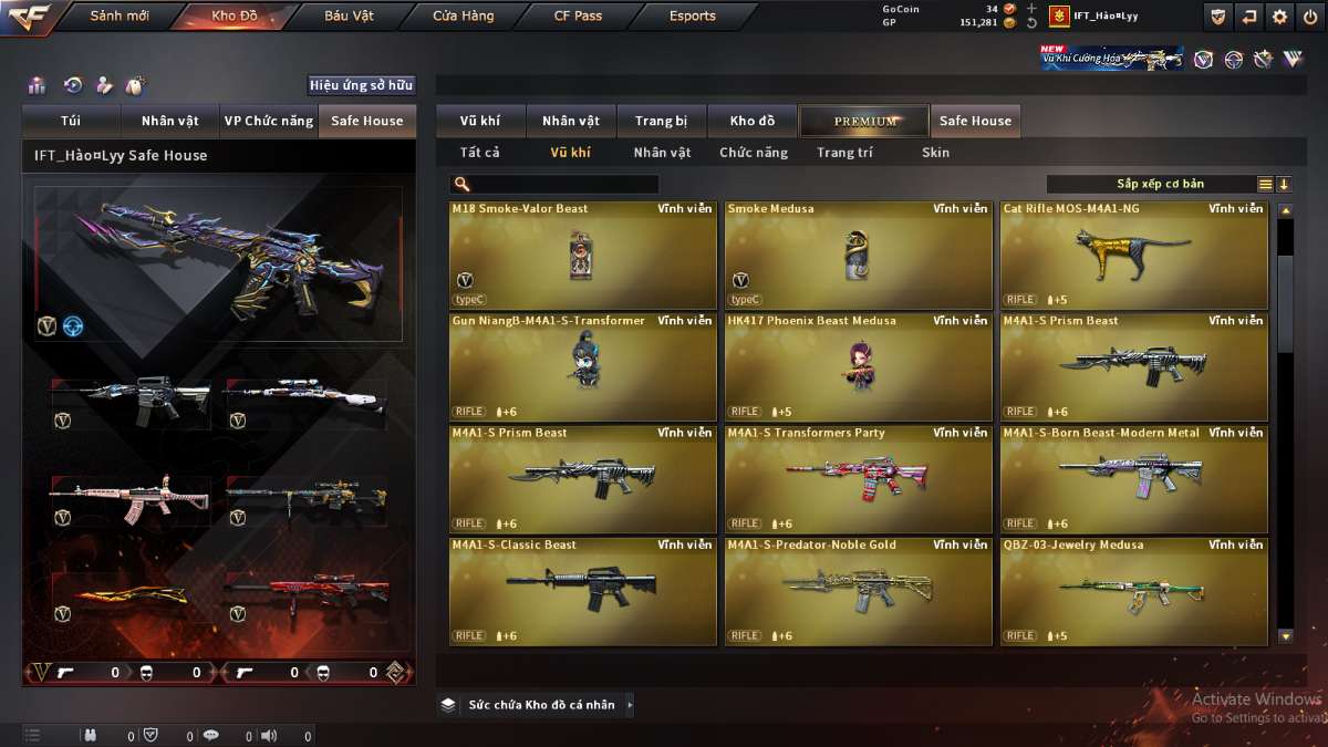 shop acc cf uy tin gia re